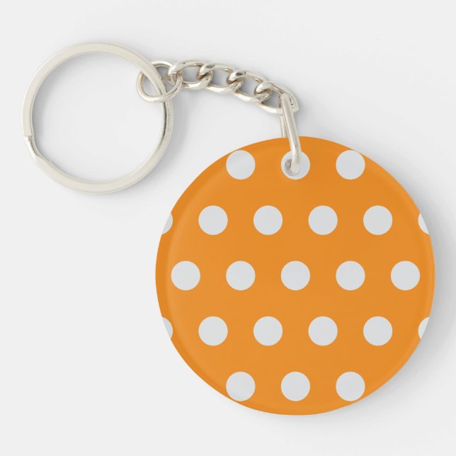 Polka Dot Keychain (Orange & Silver) (Framsidan)