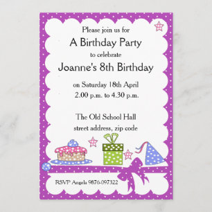 Polka Dot Kid Birthday-inbjudan Inbjudningar