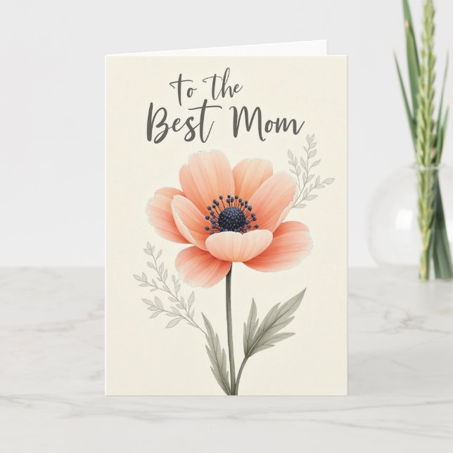 Polka Dot Körsbärsblomkort Kort (Framsida)