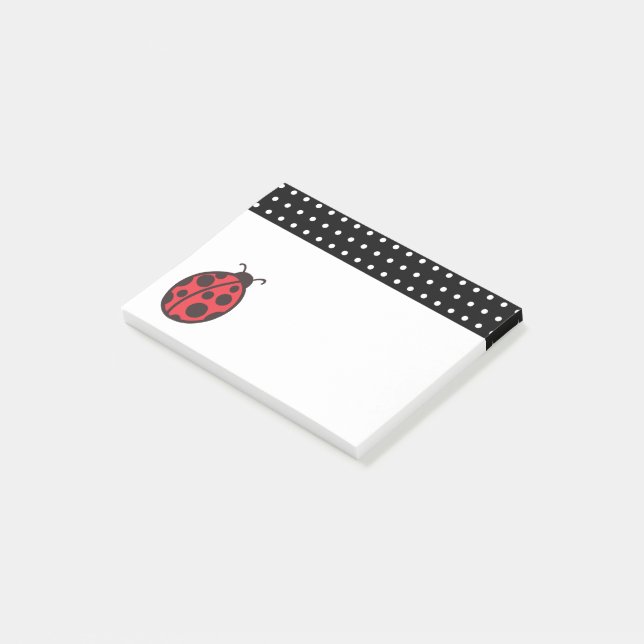 Polka Dot Ladybug Post it Notes Gift Post-it Block (Vinklad)