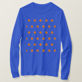 Polka Dot Långärmad T-Shirt (Denim Blue & Orange)