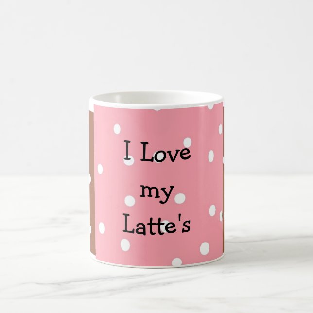 Polka Dot Latte-design Kaffemugg (Center)