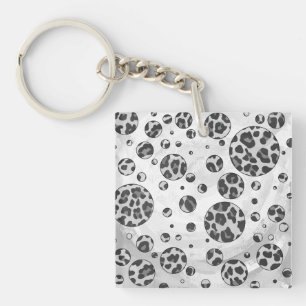 Polka Dot Leopard Black and White Design Design