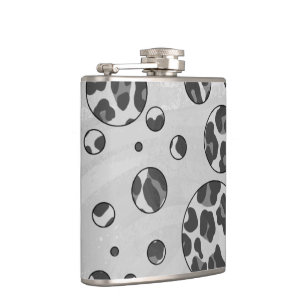 Polka Dot Leopard Black and White Design Design Fickplunta