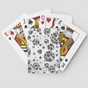 Polka Dot Leopard Black and White Design Design Kortlek