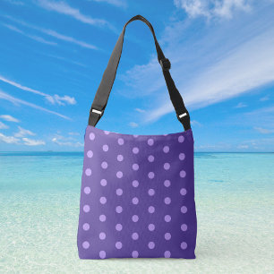 Polka Dot Lila Patterned Crossbody Bag Axelväska