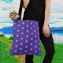 Polka Dot Lila Patterned Shoulder Bag