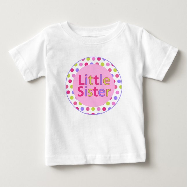 Polka Dot Little Sister Shirt eller Bodykostym Tröja (Framsida)