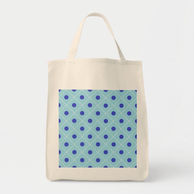 Polka Dot Livsmedel Tote Tygkasse (Framsidan)