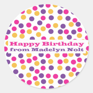 Polka Dot - Madelyn Runt Klistermärke
