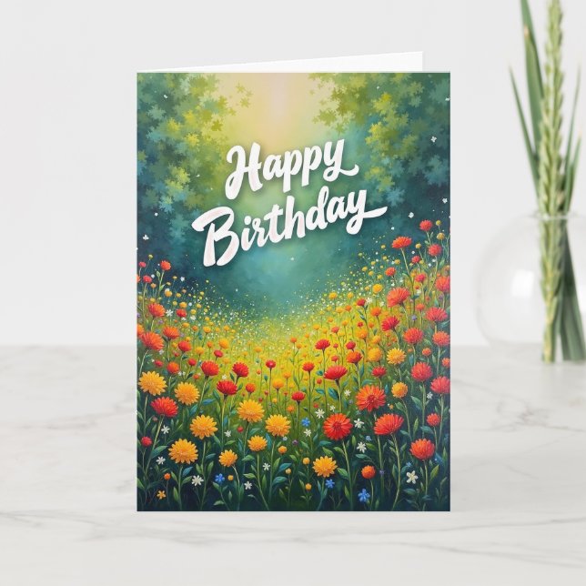 Polka Dot Meadow Joy-kort Kort (Framsida)