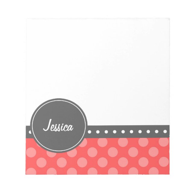 Polka Dot Monogram Anteckningsblock (Framsida)