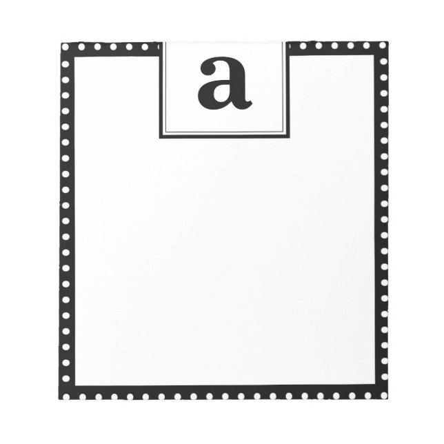 Polka Dot Monogram Anteckningsblock (Framsida)