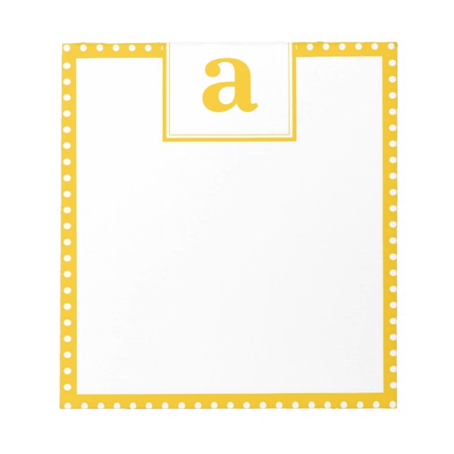 Polka Dot Monogram Anteckningsblock (Framsida)