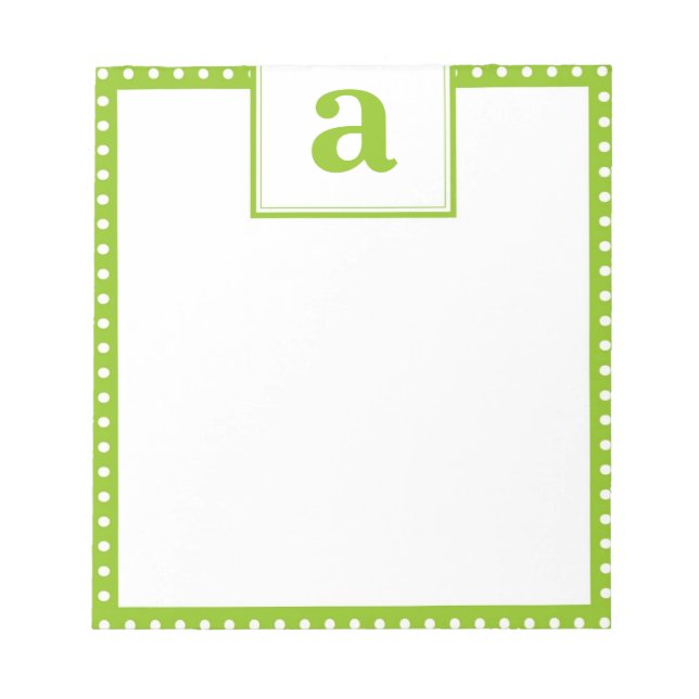 Polka Dot Monogram Anteckningsblock (Framsida)