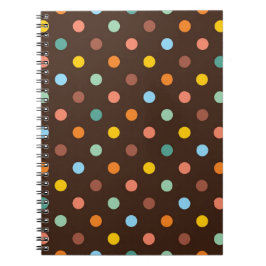 Polka dot mönster anteckningsbok
