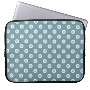 Polka Dot Mönster - Blue Brown Sand Beige Turcos Laptop Sleeve