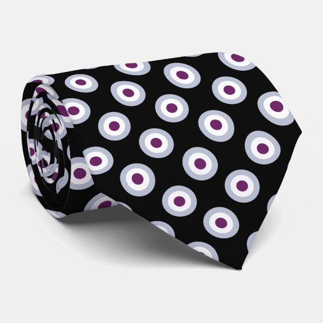 Polka Dot Mönster - Blue Violet Black White Slips (Rullad)