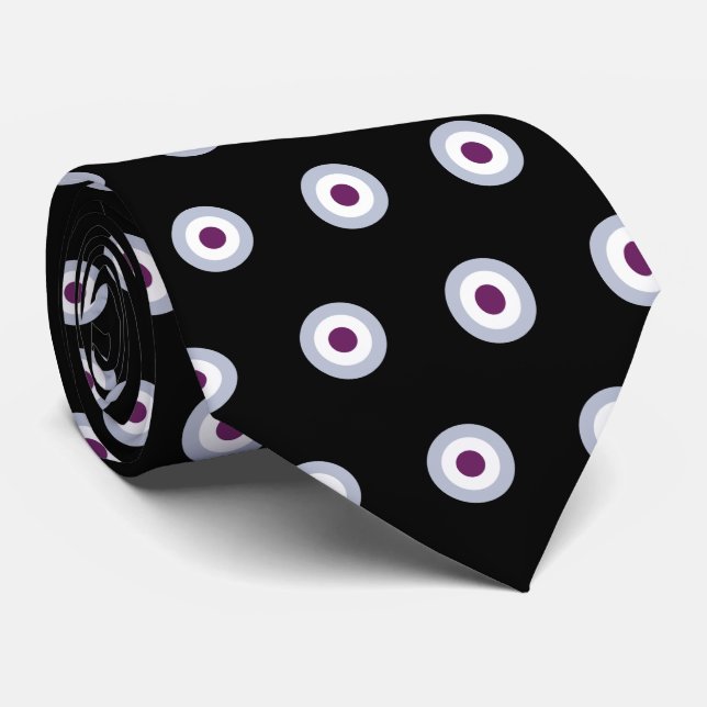 Polka Dot Mönster - Blue Violet Grått White Black Slips (Rullad)