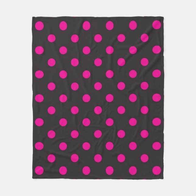 Polka dot mönster fleecefilt (Framsidan)