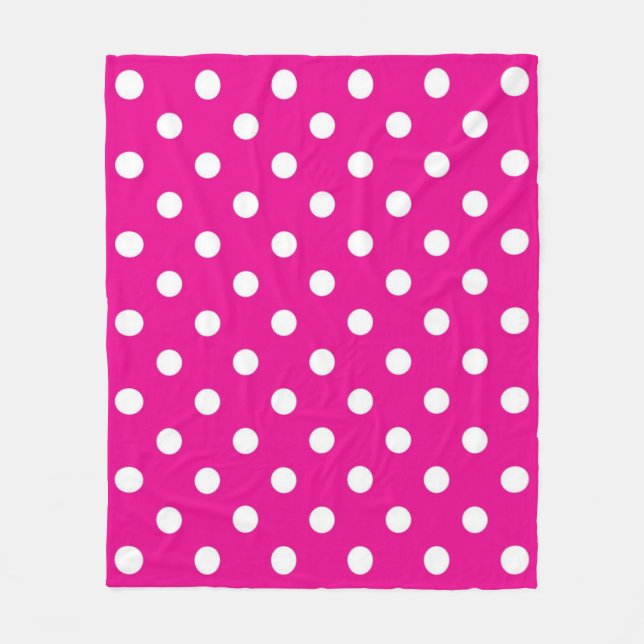 Polka dot mönster fleecefilt (Framsidan)