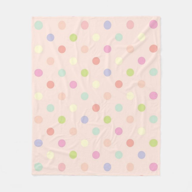 Polka dot mönster fleecefilt (Framsidan)