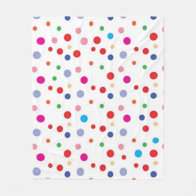 Polka dot mönster fleecefilt (Framsidan)