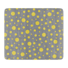 Polka Dot Mönster Gult Grått