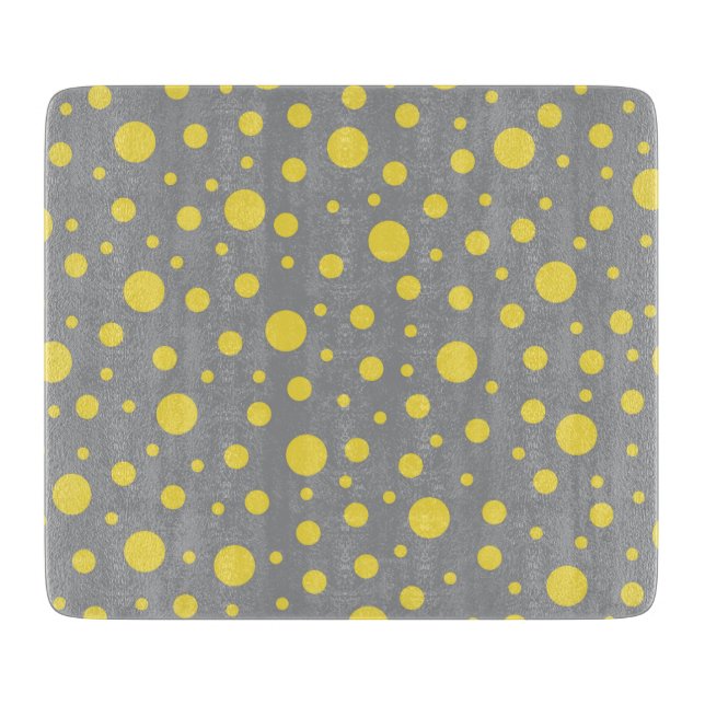 Polka Dot Mönster Gult Grått (Framsidan)