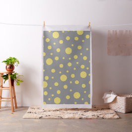 Polka Dot Mönster Gult Grått Tyg