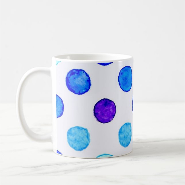 Polka dot mönster kaffemugg (Vänster)