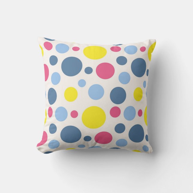 Polka dot mönster kudde (Framsida)