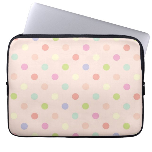 Polka dot mönster laptop fodral (Framsidan)