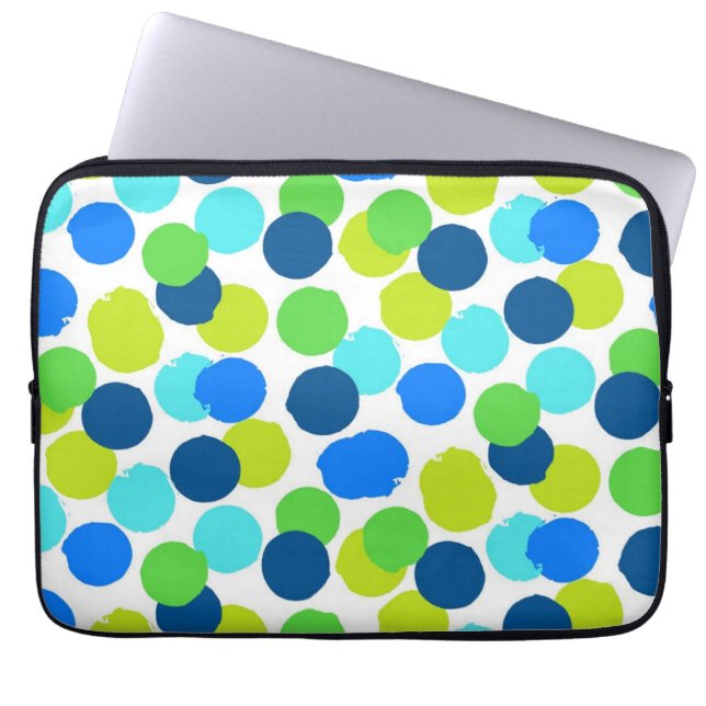 Polka dot mönster laptop fodral (Framsidan)