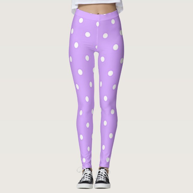 Polka dot mönster leggings (Framsida)