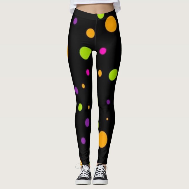 Polka dot mönster leggings (Framsida)