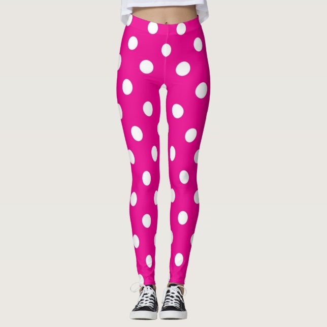 Polka dot mönster leggings (Framsida)