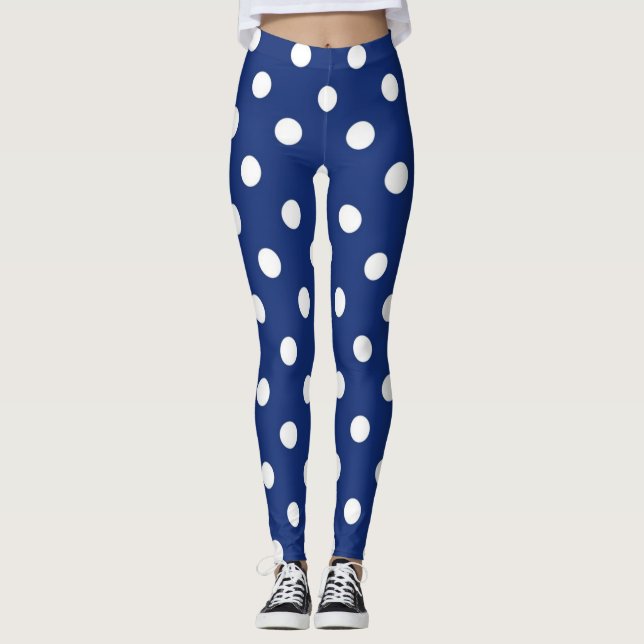 Polka dot mönster leggings (Framsida)