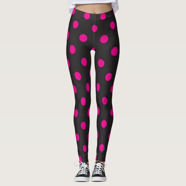 Polka dot mönster leggings (Framsida)