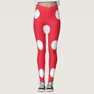 Polka dot mönster leggings