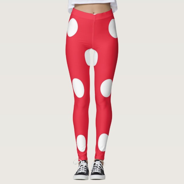 Polka dot mönster leggings (Framsida)