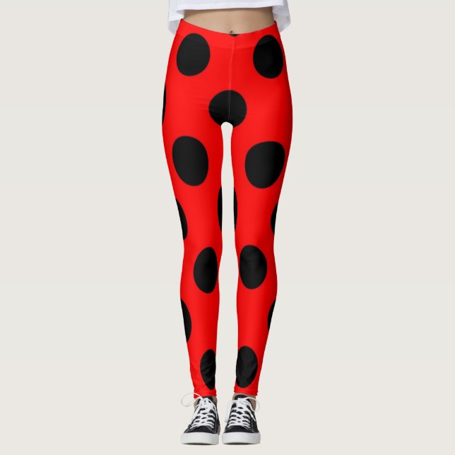 Polka dot mönster leggings (Framsida)