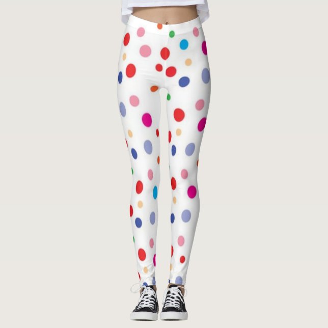 Polka dot mönster leggings (Framsida)