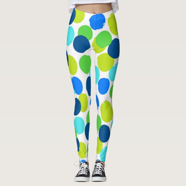 Polka dot mönster leggings (Framsida)