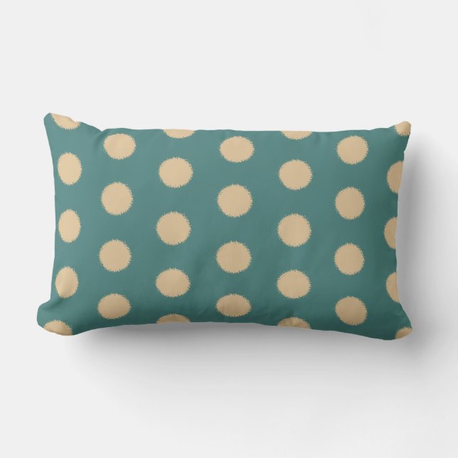Polka Dot Mönster Lumbarkudde (Framsida)