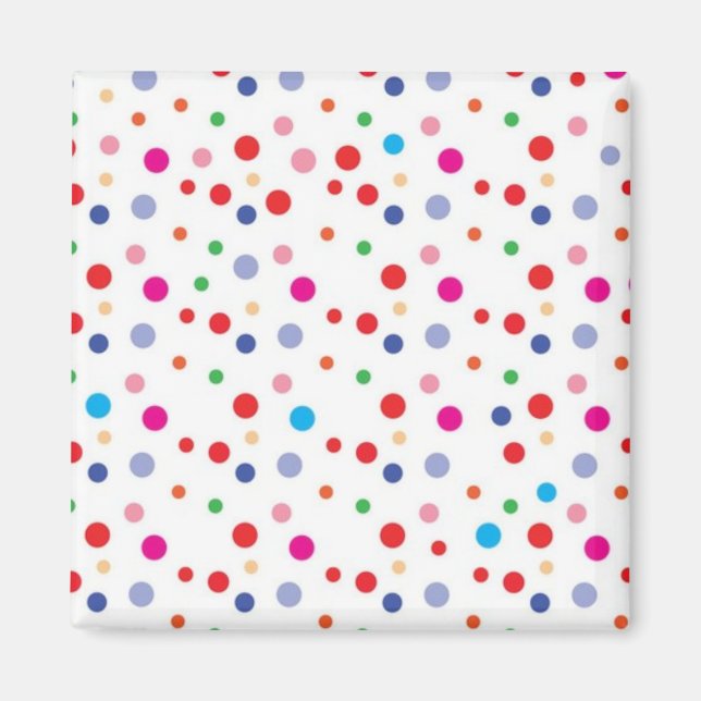 Polka dot mönster magnet (Framsidan)