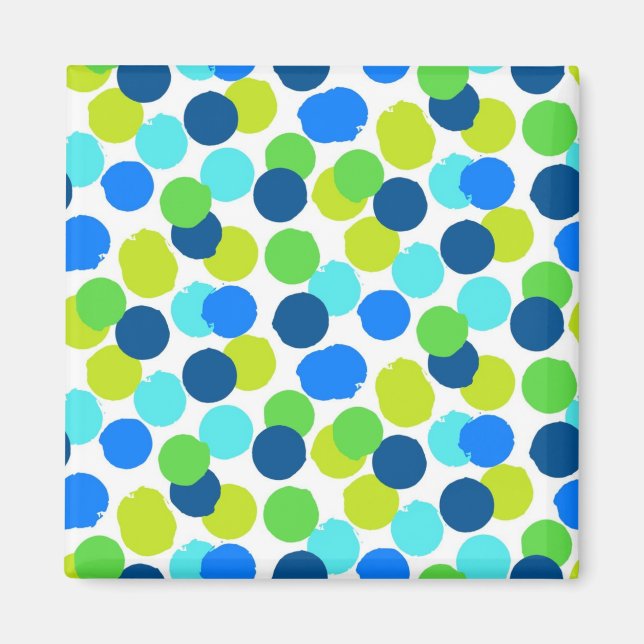 Polka dot mönster magnet (Framsidan)