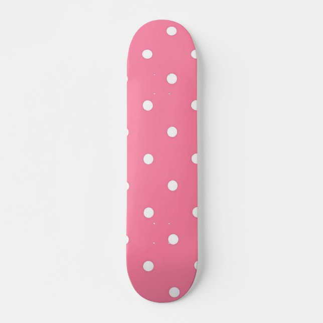 Polka dot mönster mini skateboard bräda 18,5 cm (Framsida)