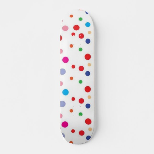 Polka dot mönster mini skateboard bräda 18,5 cm (Framsida)