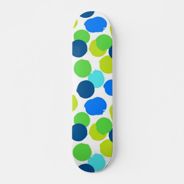 Polka dot mönster mini skateboard bräda 18,5 cm (Framsida)